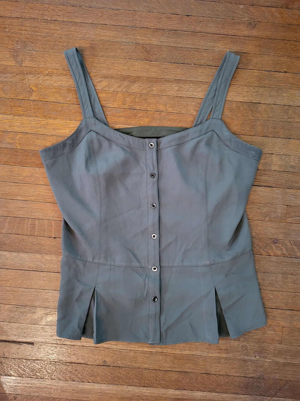Banana Republic Olive Green Button-Front Camisole